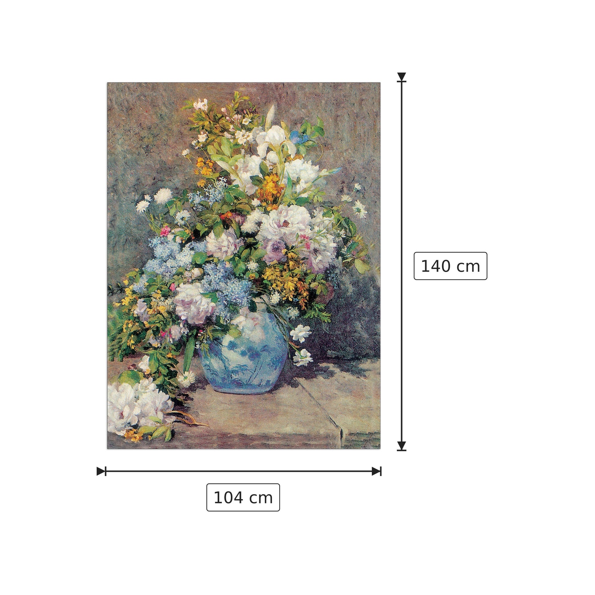 Fiori di primavera - RENOIR - cm 104x140 - Pannello in MDF