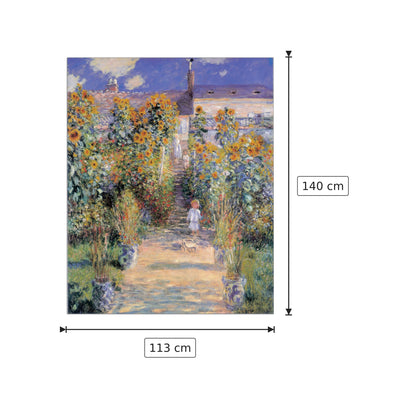 Giardino dell'artista a Vetheuil - MONET - cm 113x140 - Pannello in MDF