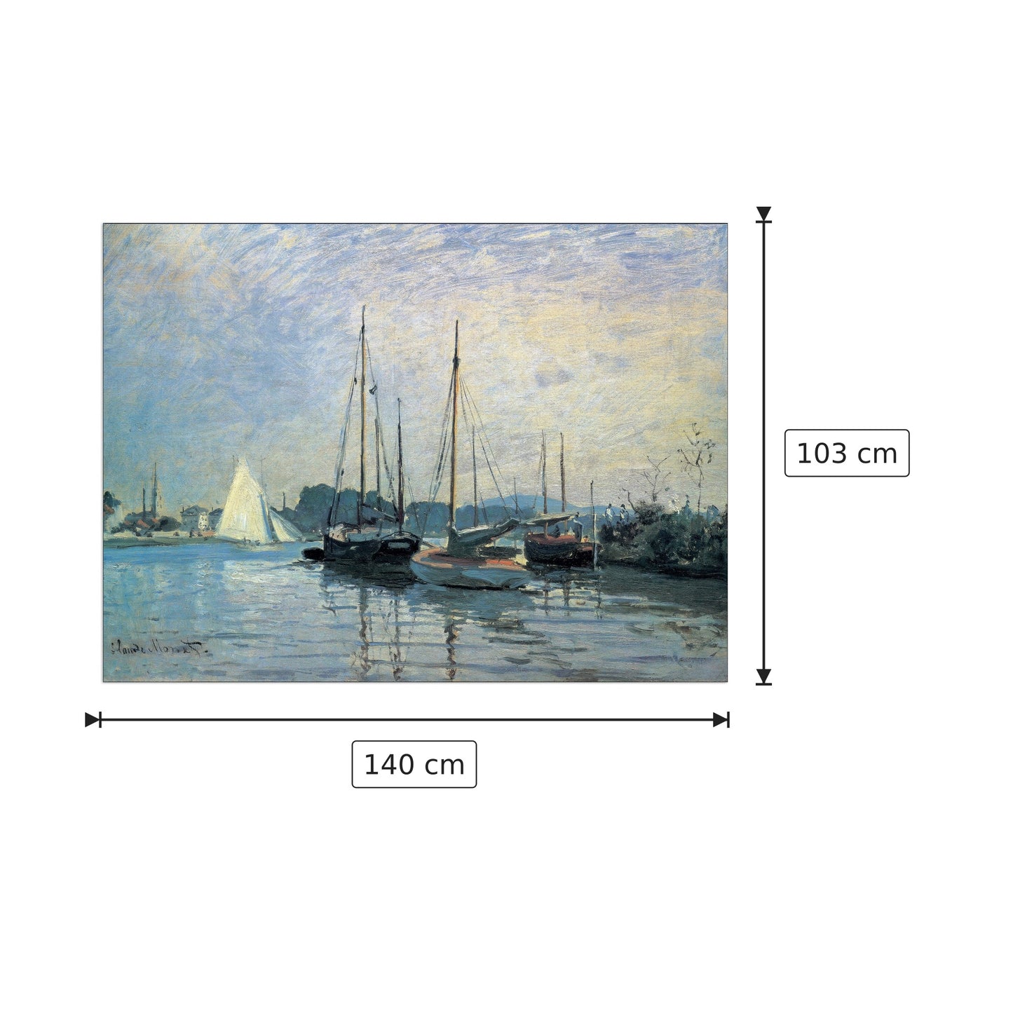 Barche da diporto - MONET - cm 140x103 - Pannello in MDF