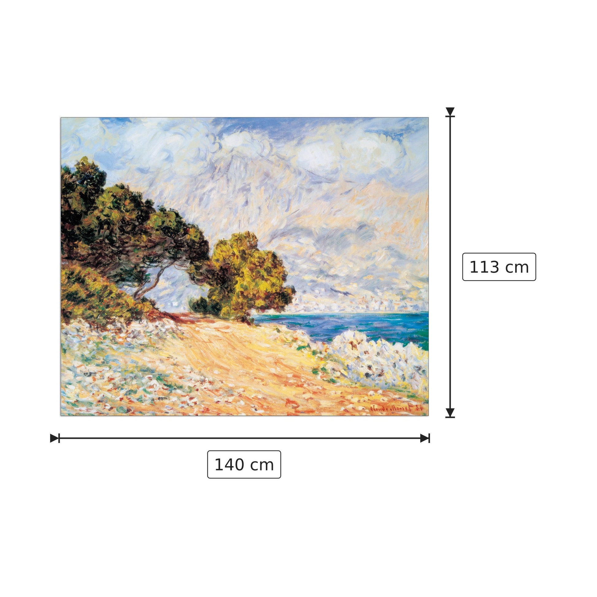 Cap Martin - MONET - cm 140x113 - Pannello in MDF