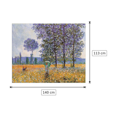 campi in primavera - MONET - cm 140x113 - Pannello in MDF
