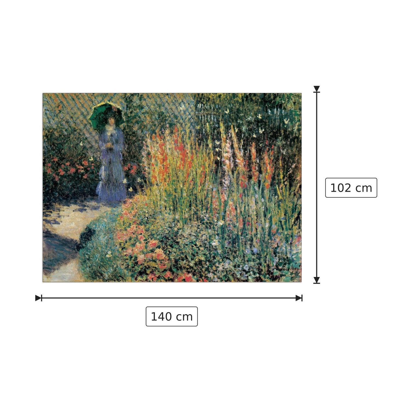 fiori - MONET - cm 140x102 - Pannello in MDF