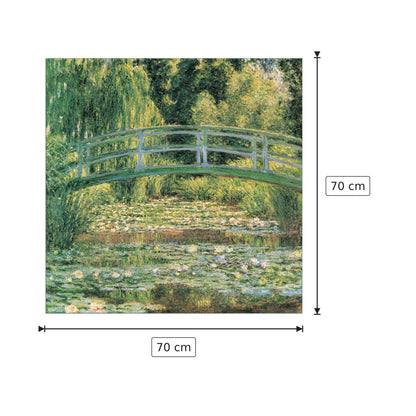 Il ponte giapponese - MONET - cm 70x70 - Pannello in MDF
