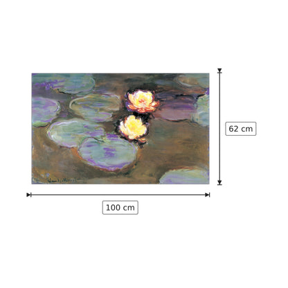 Ninfee 1914 - MONET - cm 100x62 - Pannello in MDF