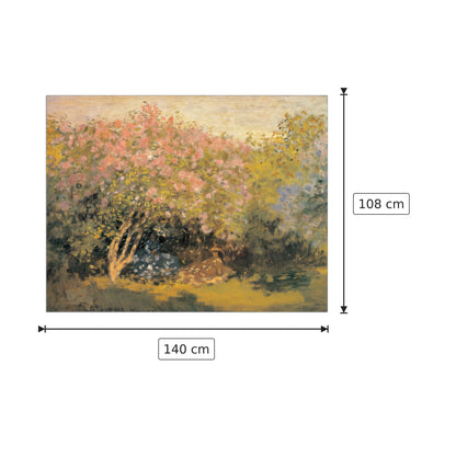 Riposo sotto i lilla - MONET - cm 140x108 - Pannello in MDF