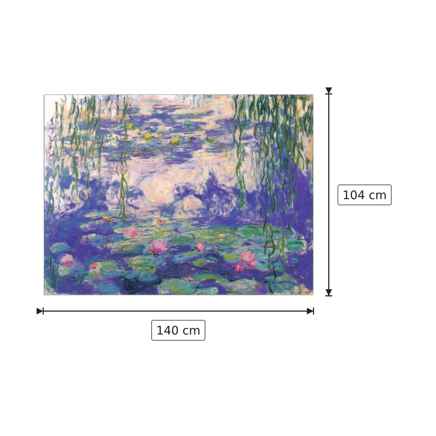 paesaggio invernale - MONET - cm 140x104 - Pannello in MDF