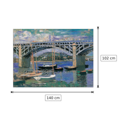 il ponte sulla Senna ad Argenteuil - MONET - cm 140x102 - Pannello in MDF