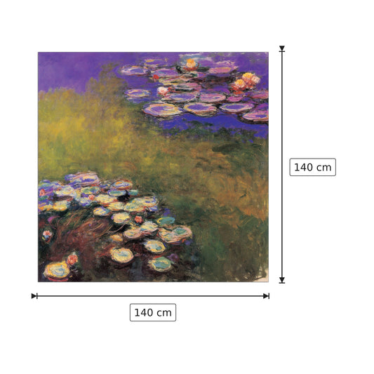 Ninfee - MONET - cm 140x140 - Pannello in MDF