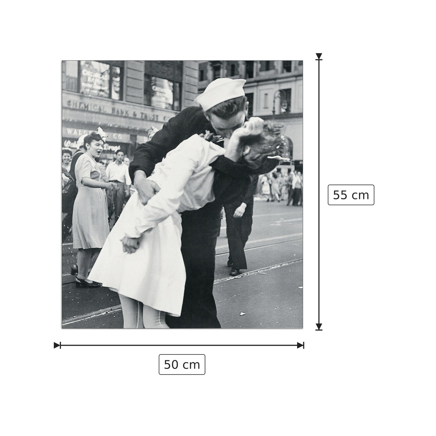 Kissing The War Goodbye - PHOTOGRAPHY COLLECTION - cm 50x55 - Pannello in MDF