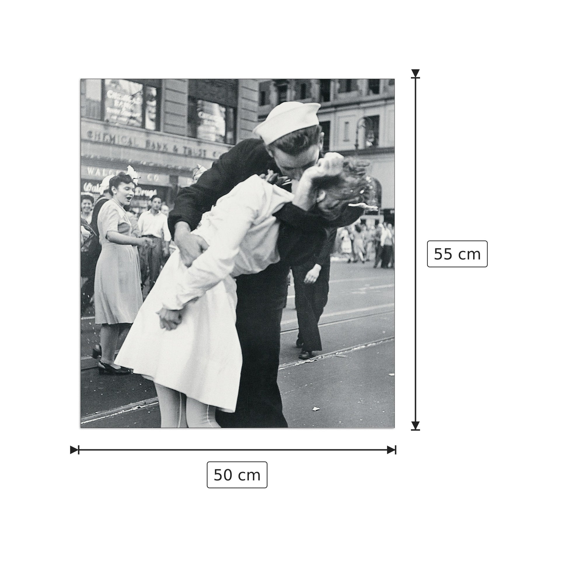 Kissing The War Goodbye - PHOTOGRAPHY COLLECTION - cm 50x55 - Pannello in MDF