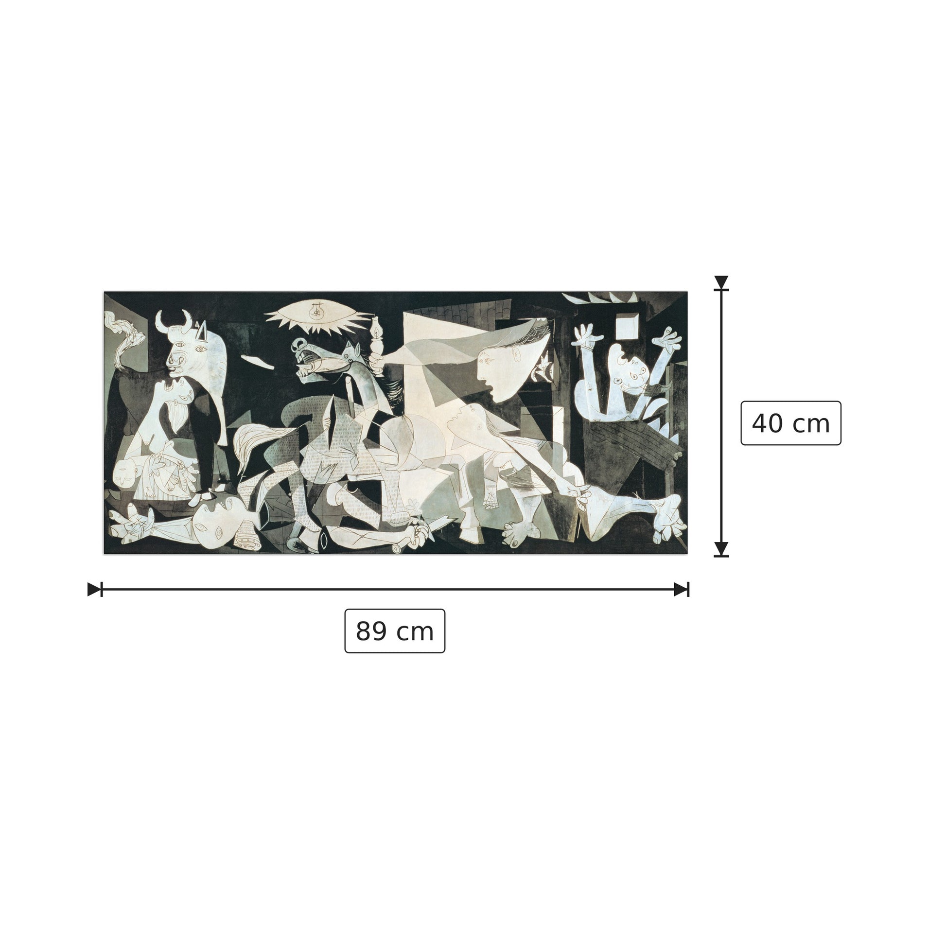Guernica - PICASSO - cm 89x40 - Pannello in MDF