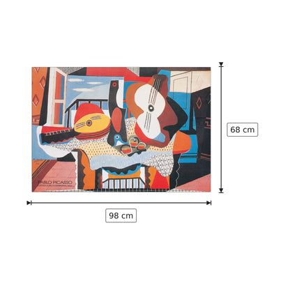 Mandolino e chitarra - PICASSO - cm 98x68 - Pannello in MDF