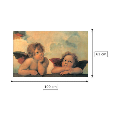 Dettaglio della Madonna Sistina - RAFFAELLO - cm 100x61 - Pannello in MDF