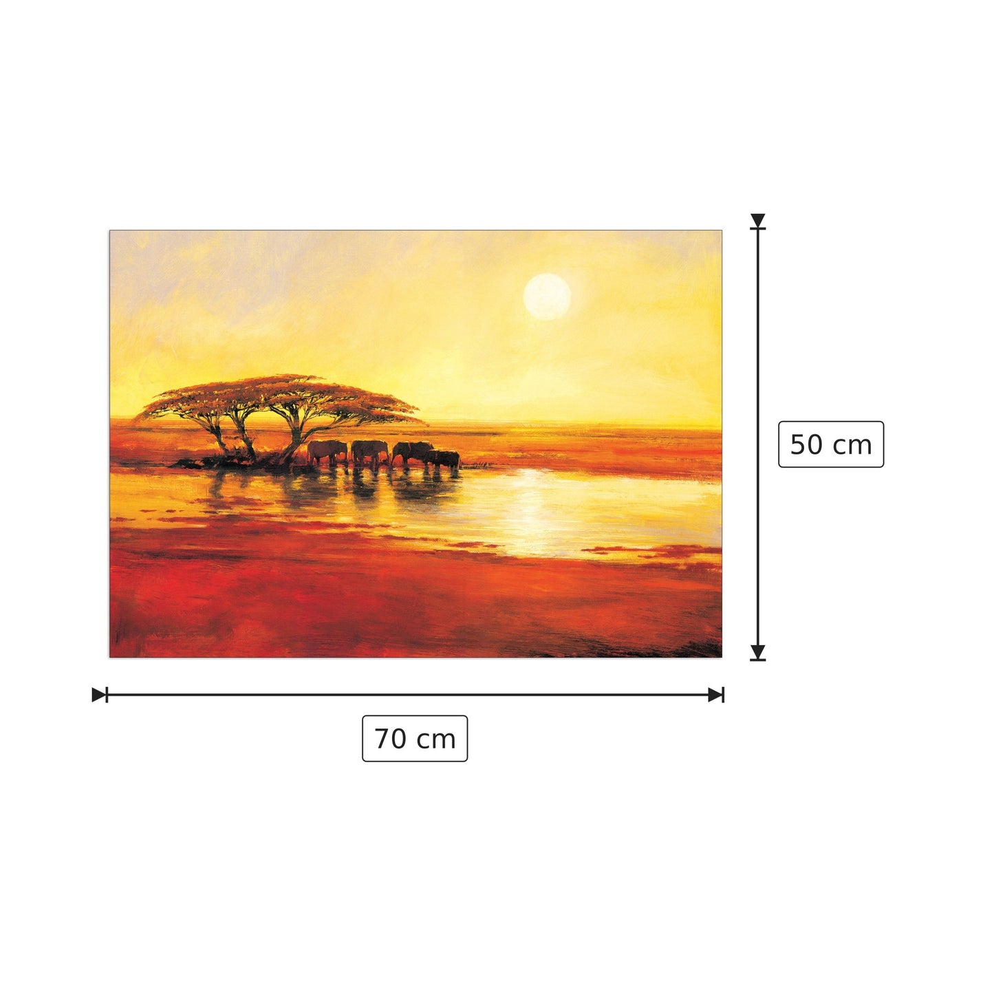 L'abbeveratoio - SANDERS - cm 70x50 - Pannello in MDF