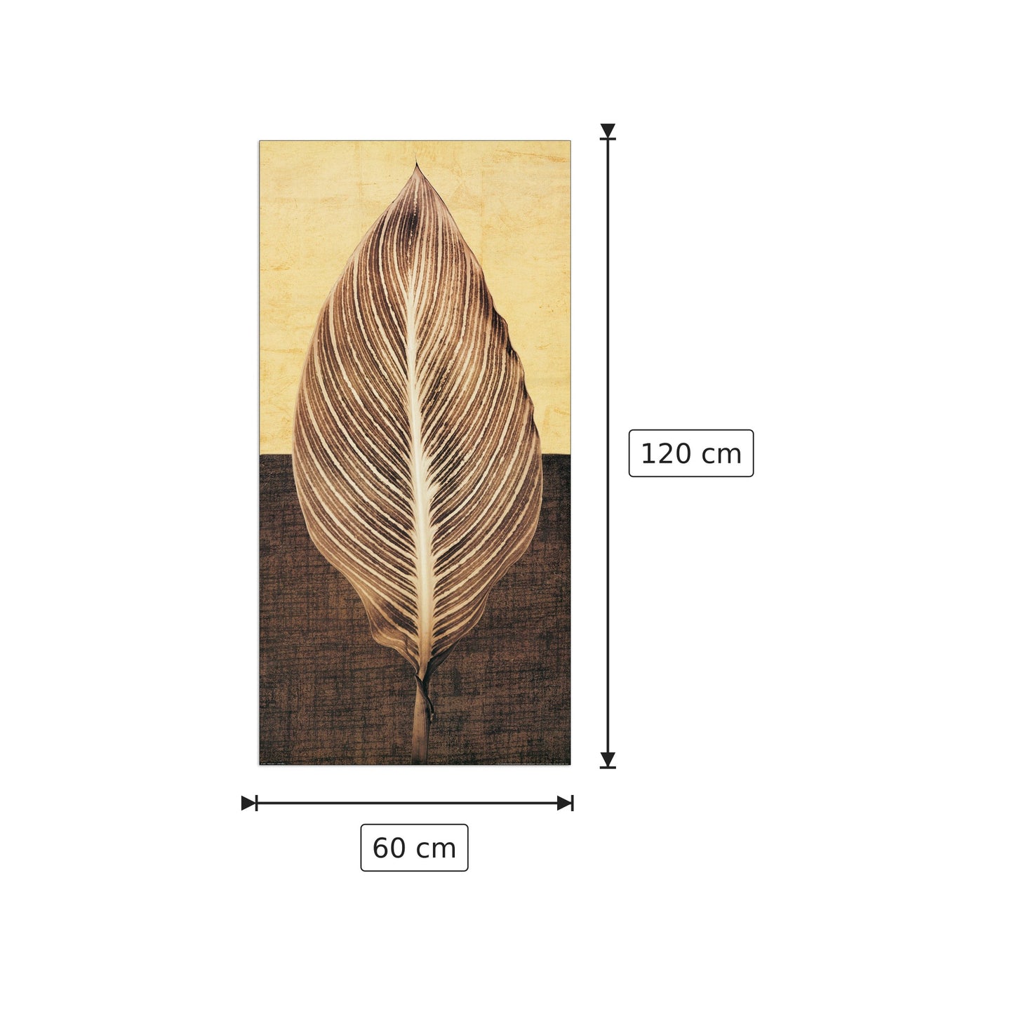Foglia di palma I - SEBA - cm 60x120 - Pannello in MDF