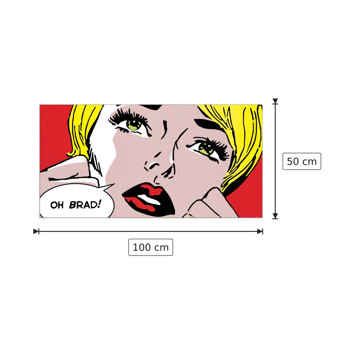 Oh Brad - SHEILA B. - cm 100x50 - Pannello in MDF