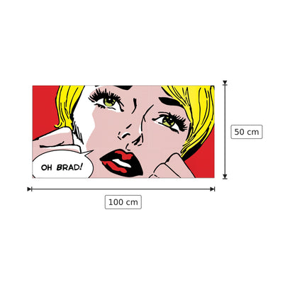 Oh Brad - SHEILA B. - cm 100x50 - Pannello in MDF
