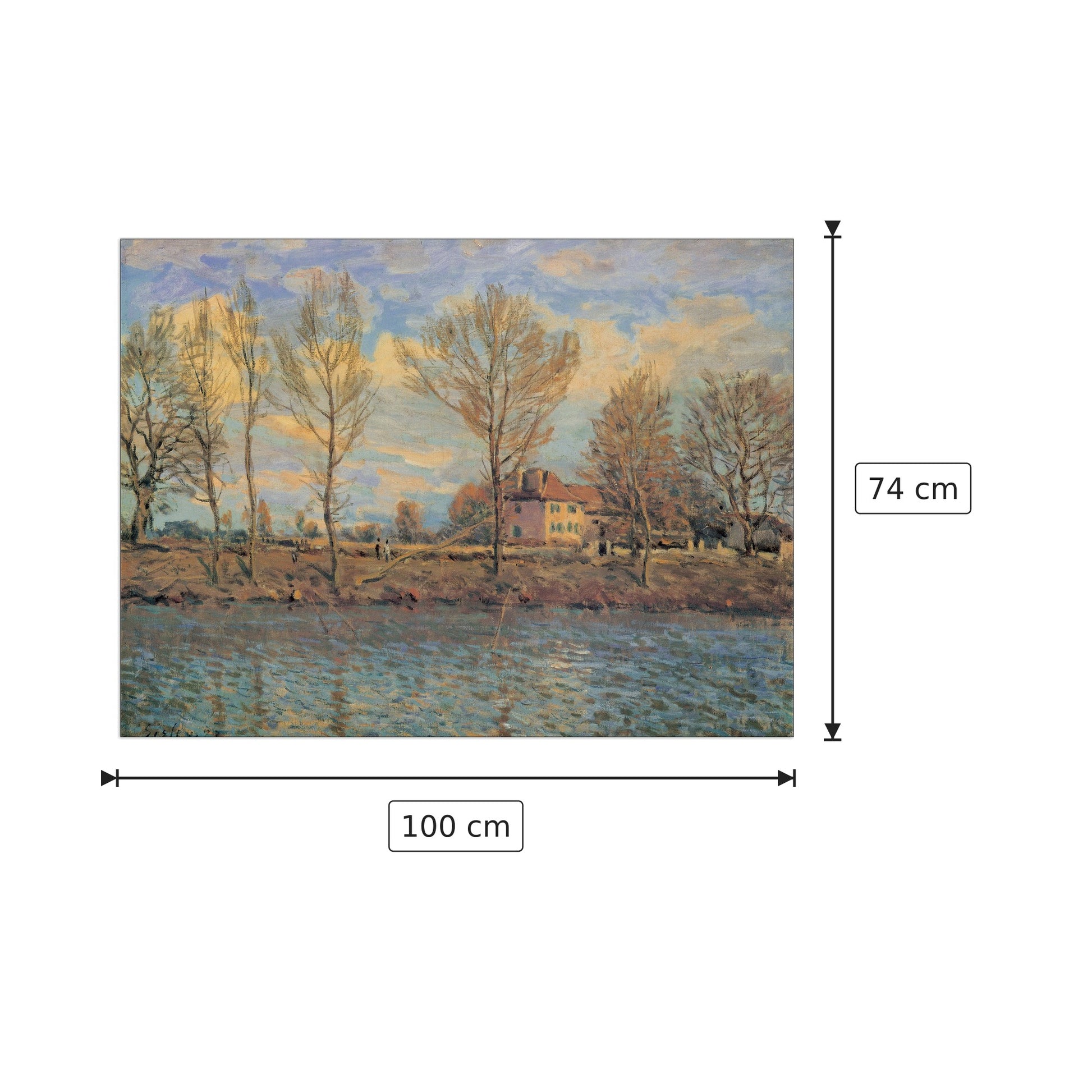 La Grande Jatte - SISLEY - cm 100x74 - Pannello in MDF