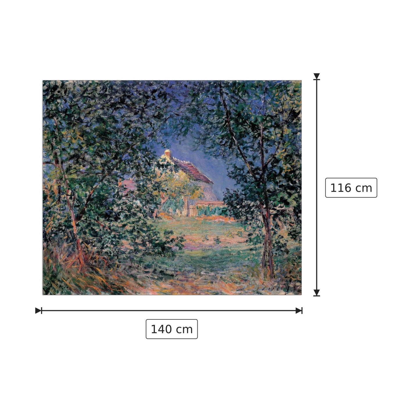 Margine di foresta in primavera - SISLEY - cm 140x116 - Pannello in MDF