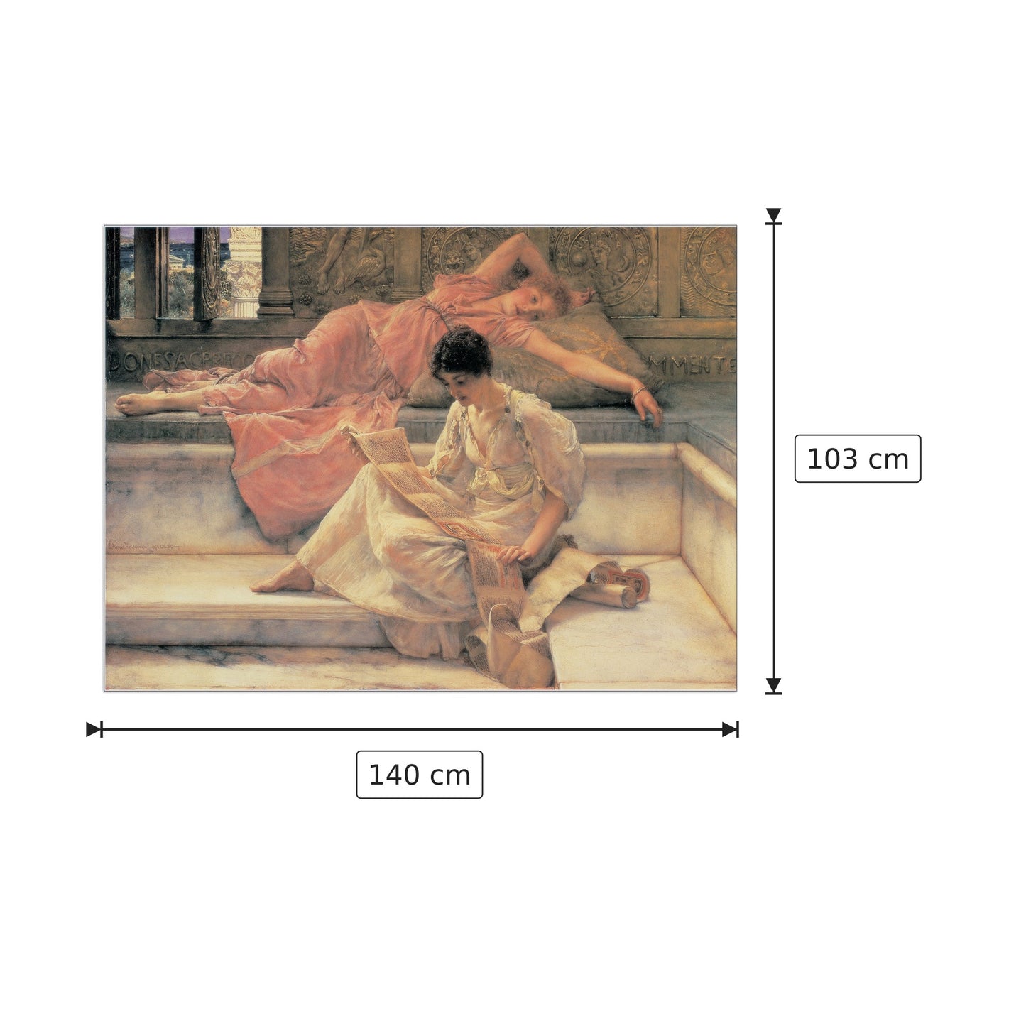 Il poeta preferito - TADEMA - cm 140x103 - Pannello in MDF