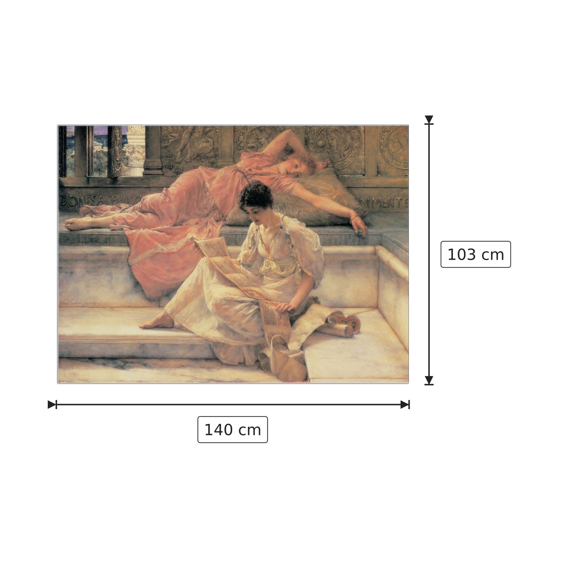 Il poeta preferito - TADEMA - cm 140x103 - Pannello in MDF
