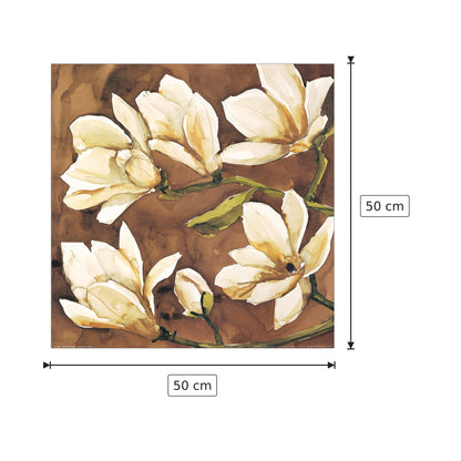Fiori di magnolia - TARTAGNI - cm 50x50 - Pannello in MDF