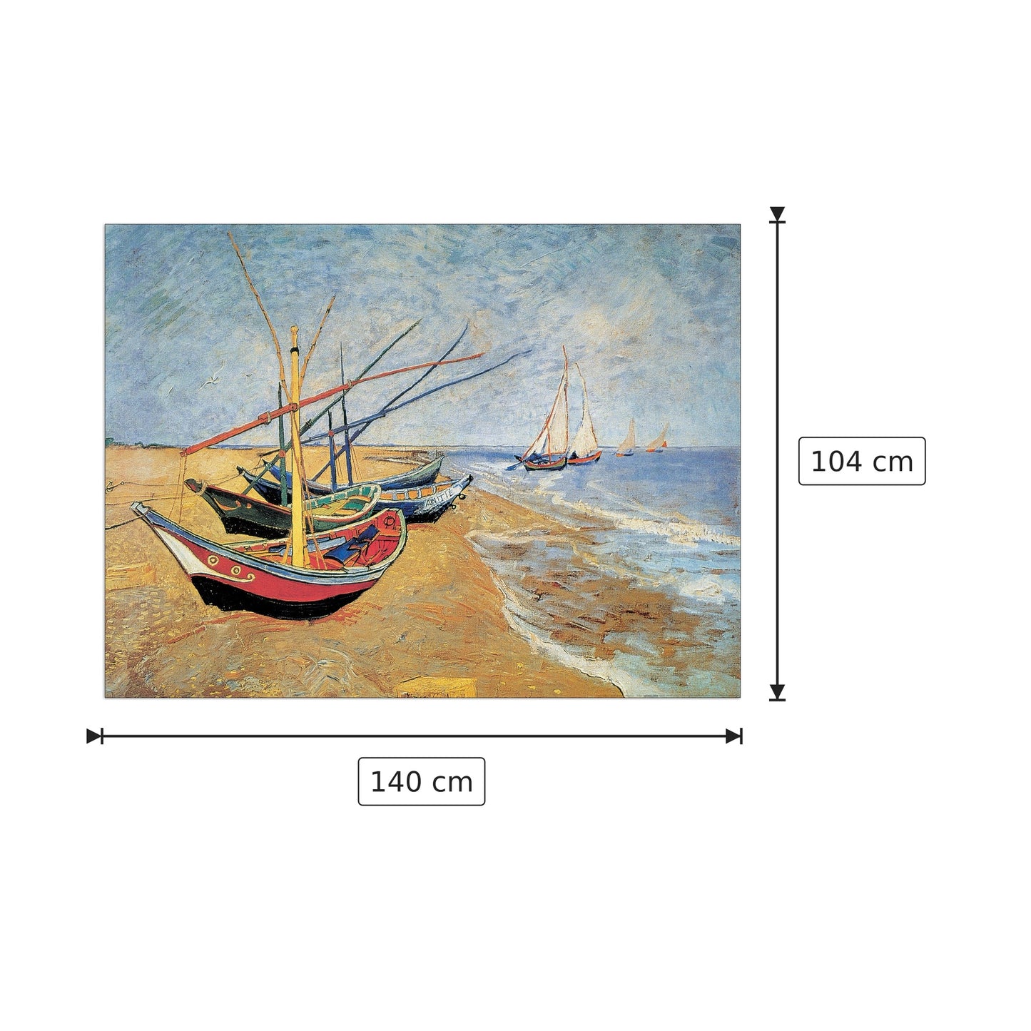 Barche - VAN GOGH - cm 140x104 - Pannello in MDF