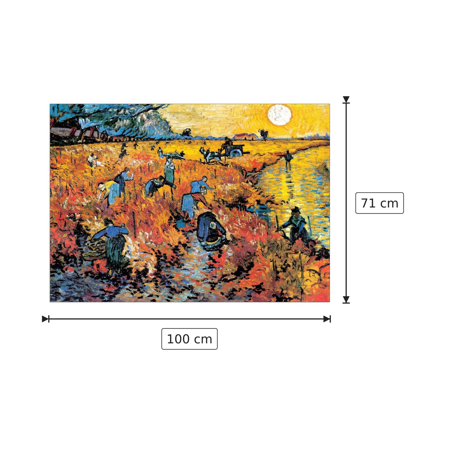 I vigneti rossi di Arles - VAN GOGH - cm 100x71 - Pannello in MDF