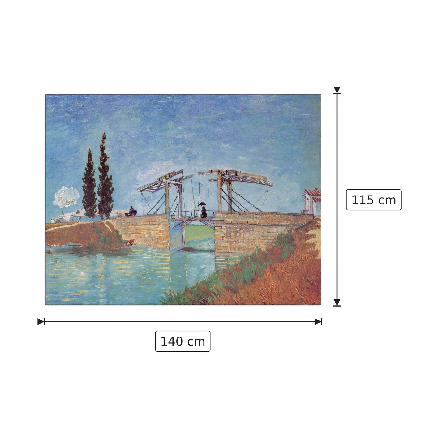 La mietitura - VAN GOGH - cm 140x115 - Pannello in MDF