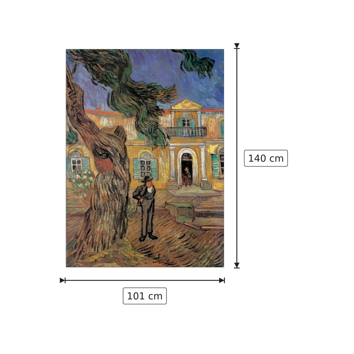 L'ospedale di Saint-Paul - VAN GOGH - cm 101x140 - Pannello in MDF