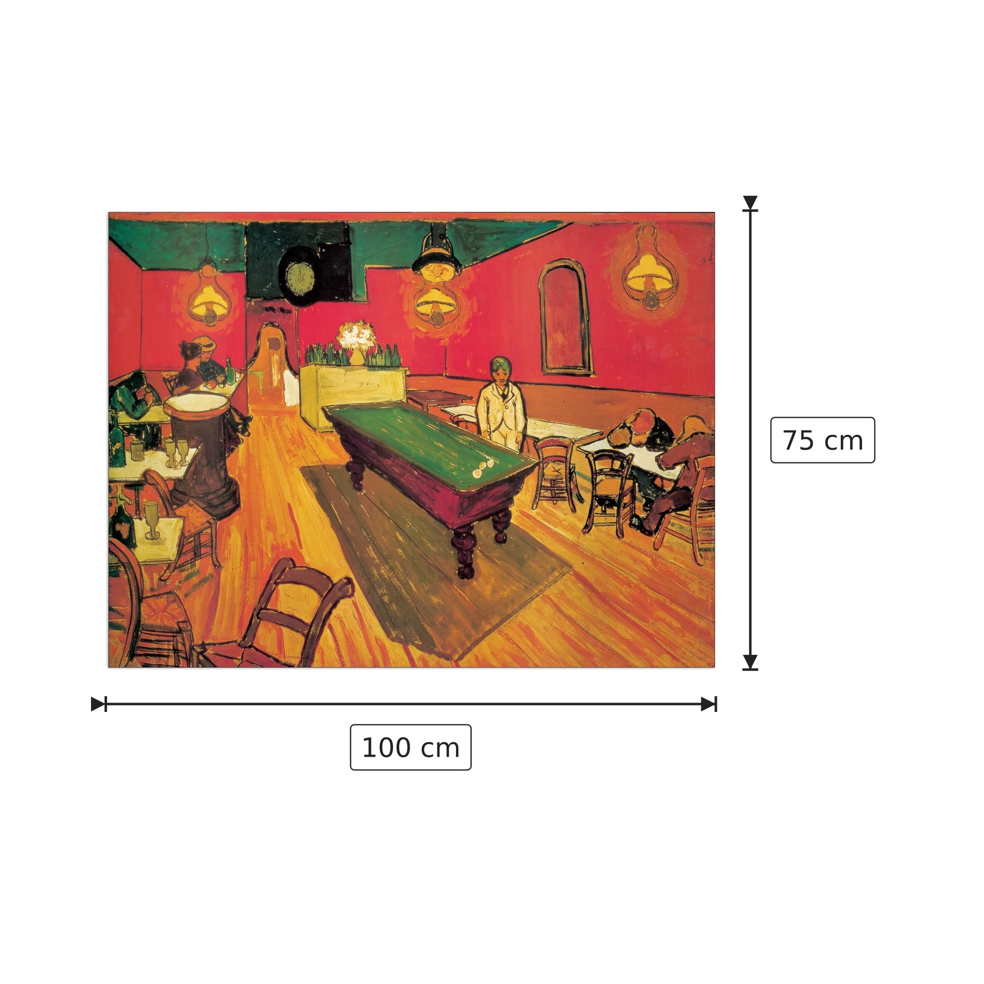 Terrazza di un caffè la sera - VAN GOGH - cm 100x75 - Pannello in MDF
