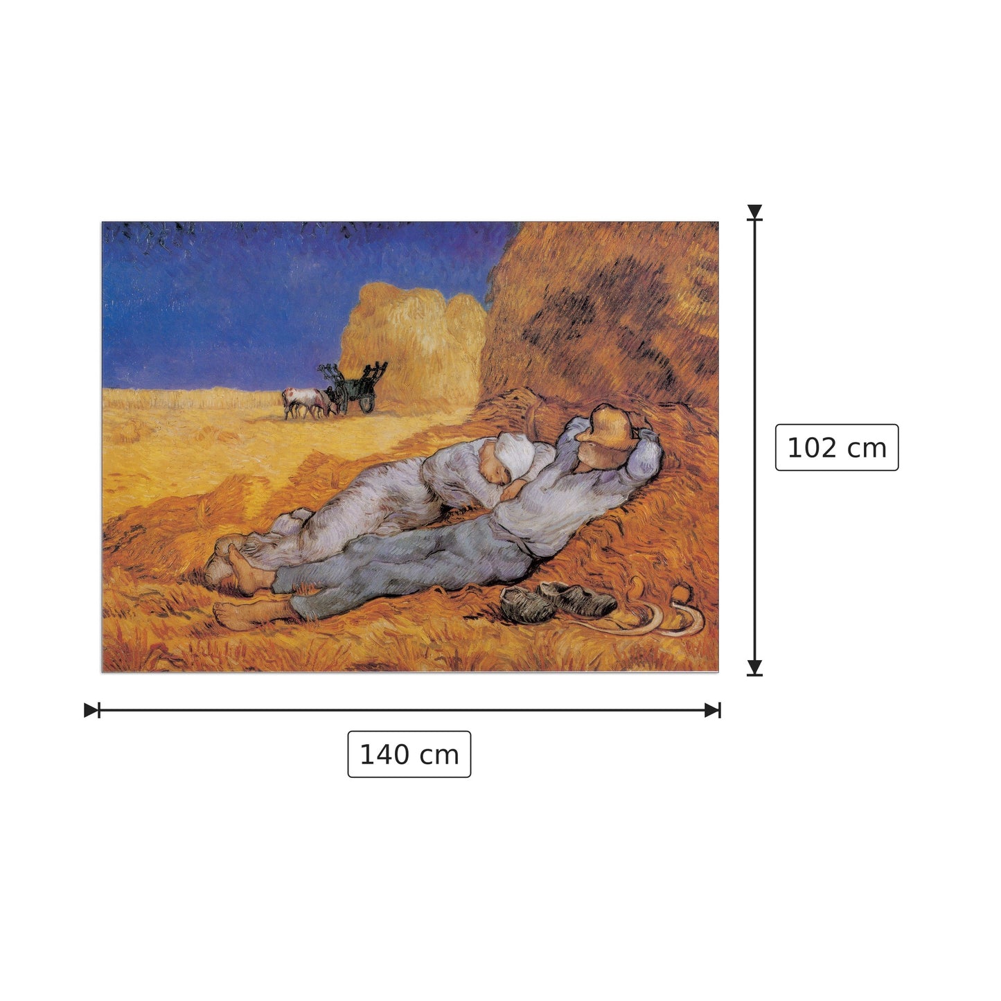 La siesta - VAN GOGH - cm 140x102 - Pannello in MDF