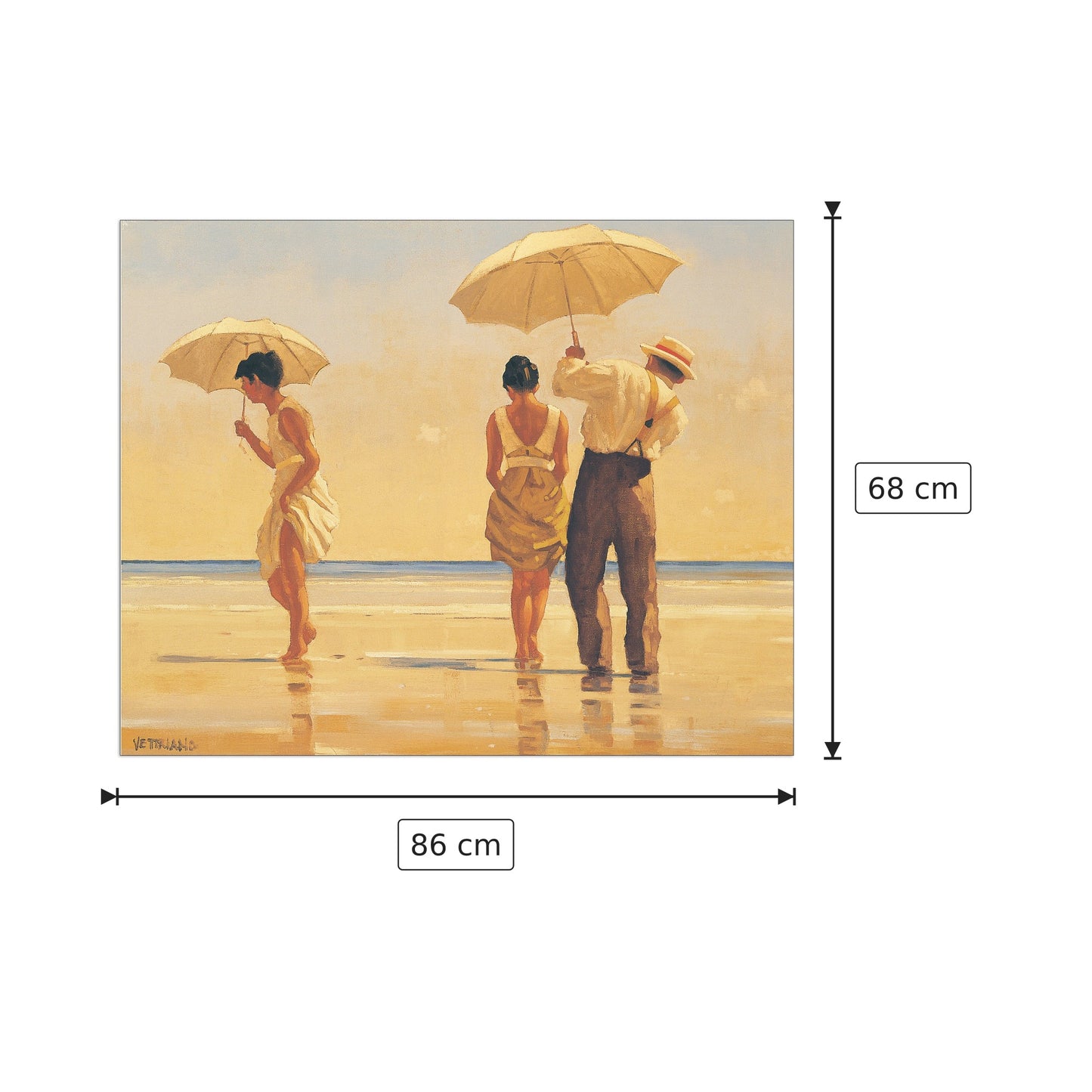 Cani matti - VETTRIANO - cm 86x68 - Pannello in MDF