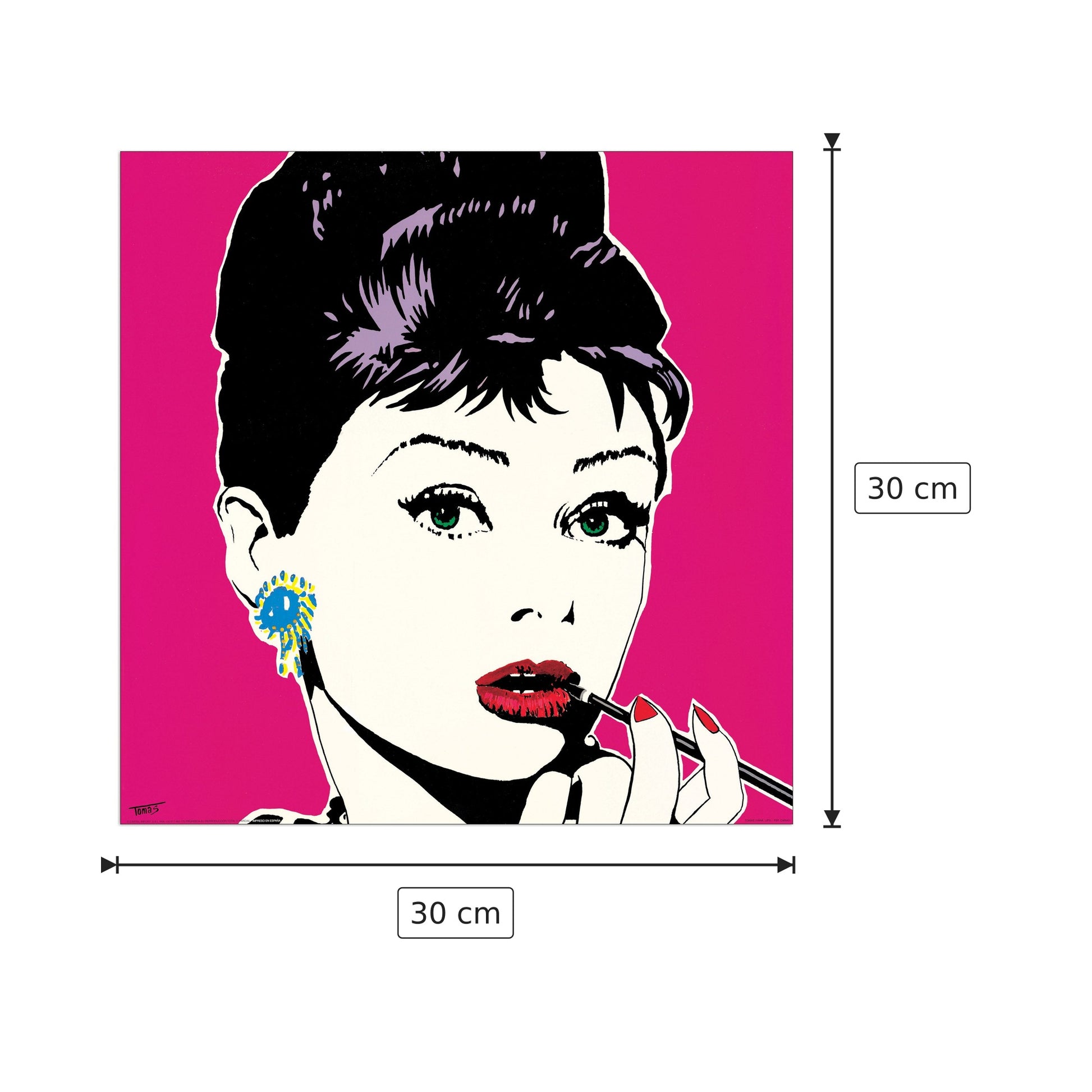 Labbra I - cm 30x30 - Pannello in MDF