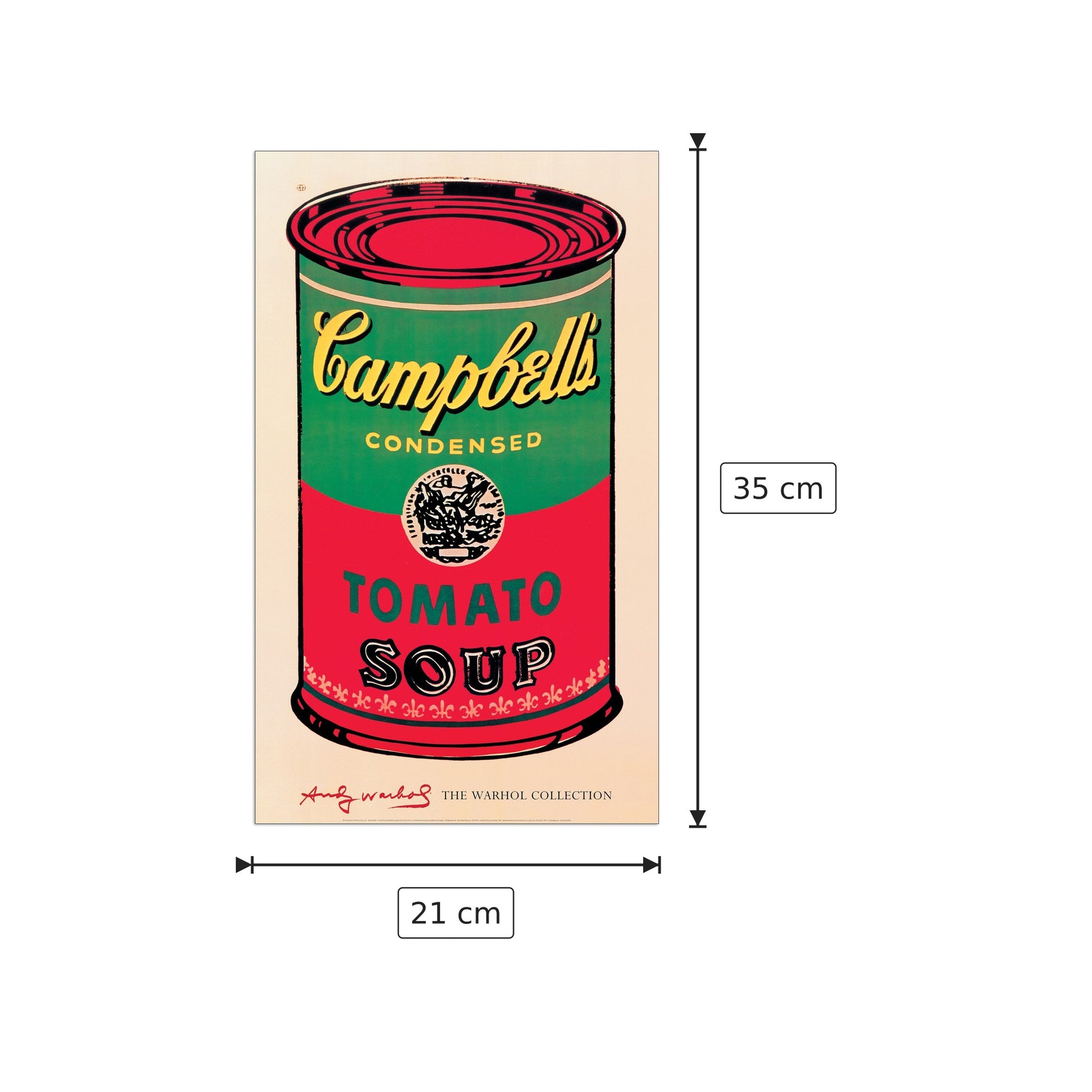 Campbell's Soup Can - WARHOL - cm 21x35 - Pannello in MDF
