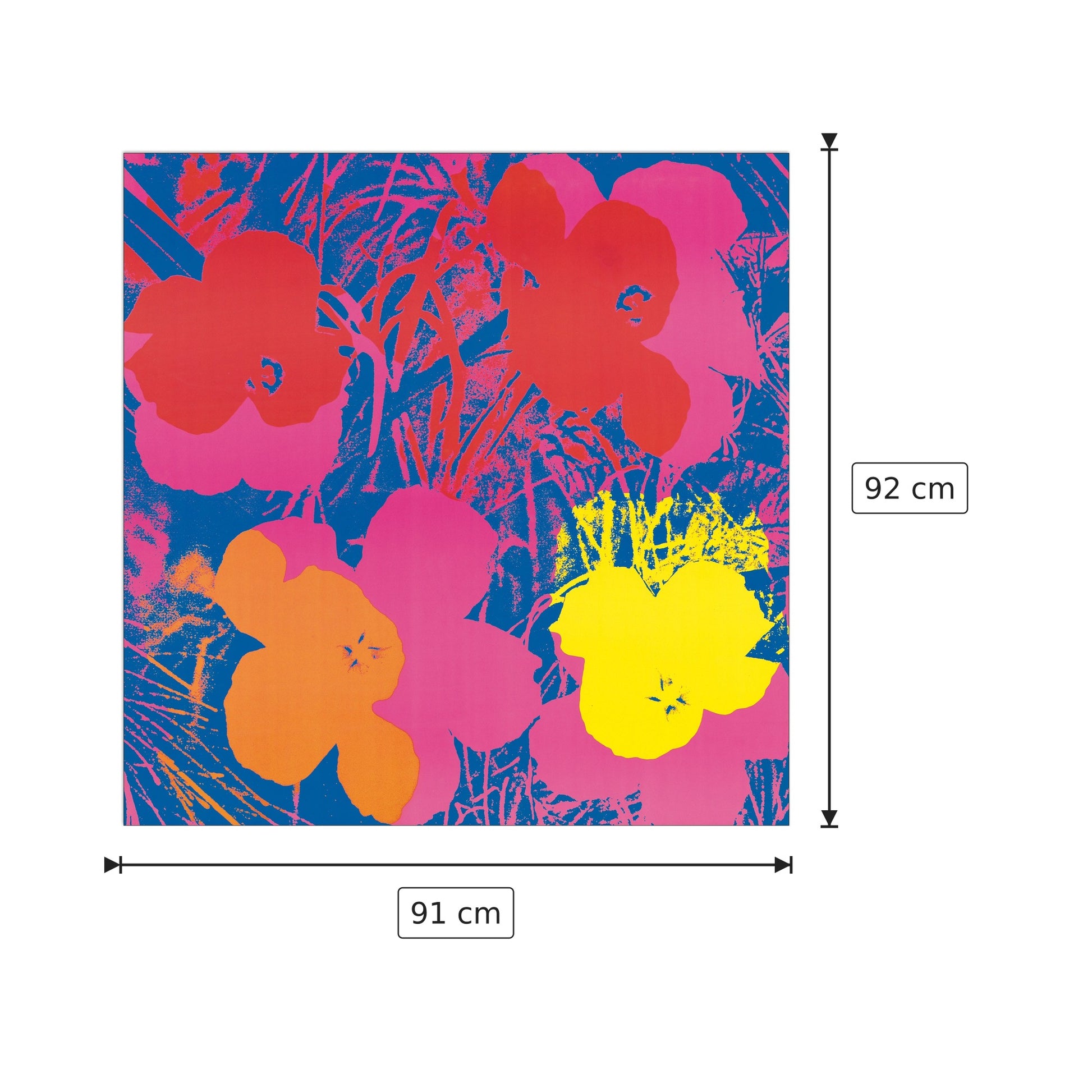 Fiori - WARHOL - cm 91x92 - Pannello in MDF
