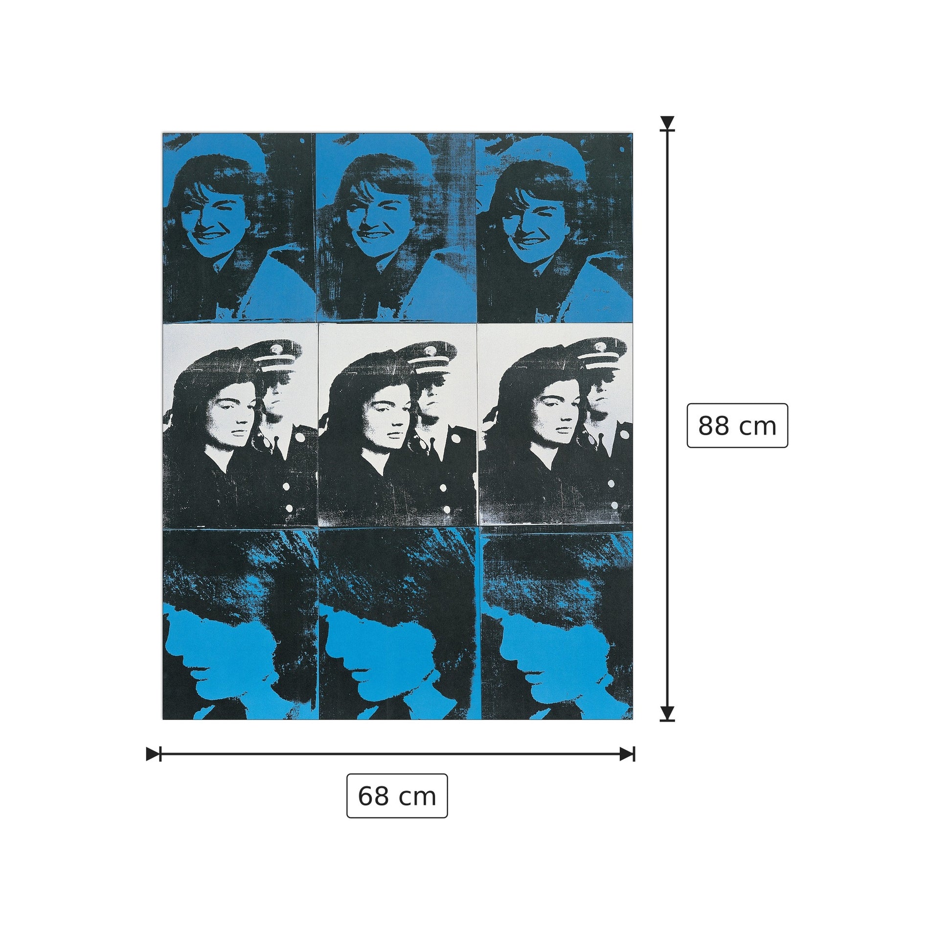 Jacqueline - WARHOL - cm 68x88 - Pannello in MDF