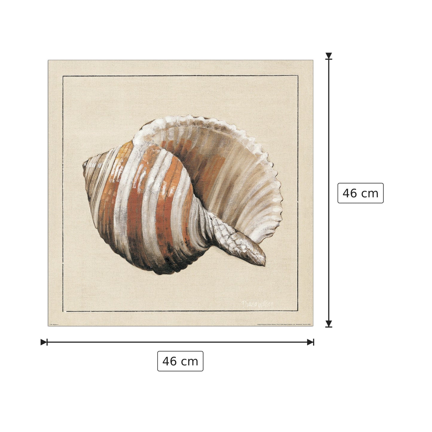 Nettuno I - WATSON - cm 46x46 - Pannello in MDF