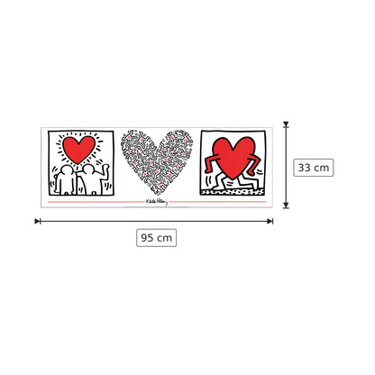 Senza titolo - HARING - cm 95x33 - Pannello in MDF
