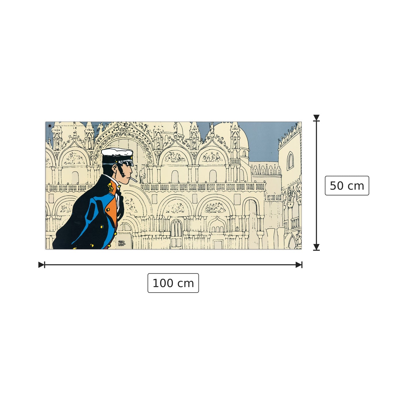 Histoire... - PRATT - cm 100x50 - Pannello in MDF