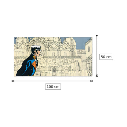 Histoire... - PRATT - cm 100x50 - Pannello in MDF