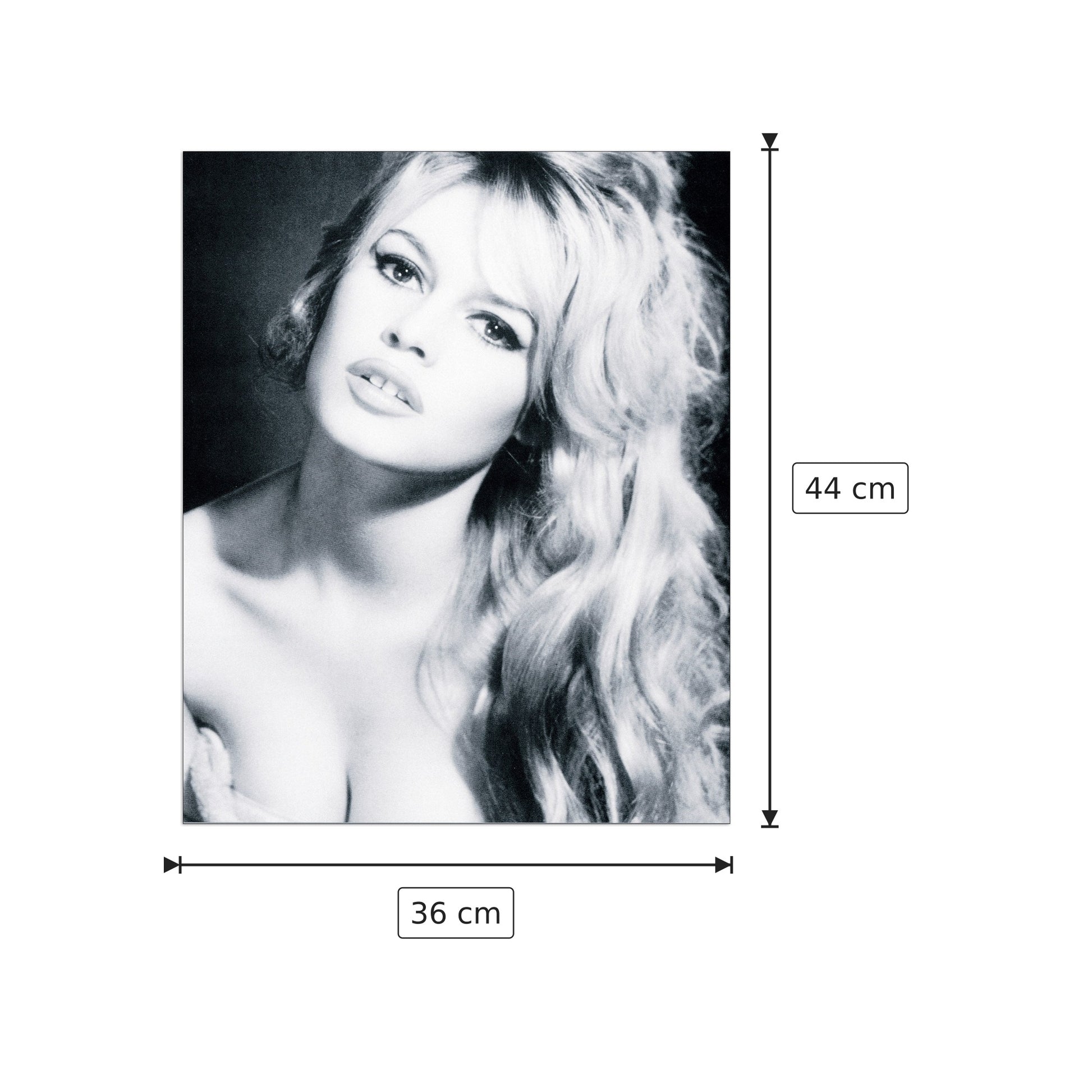 Brigitte Bardot - BARDOT - cm 36x44 - Pannello in MDF