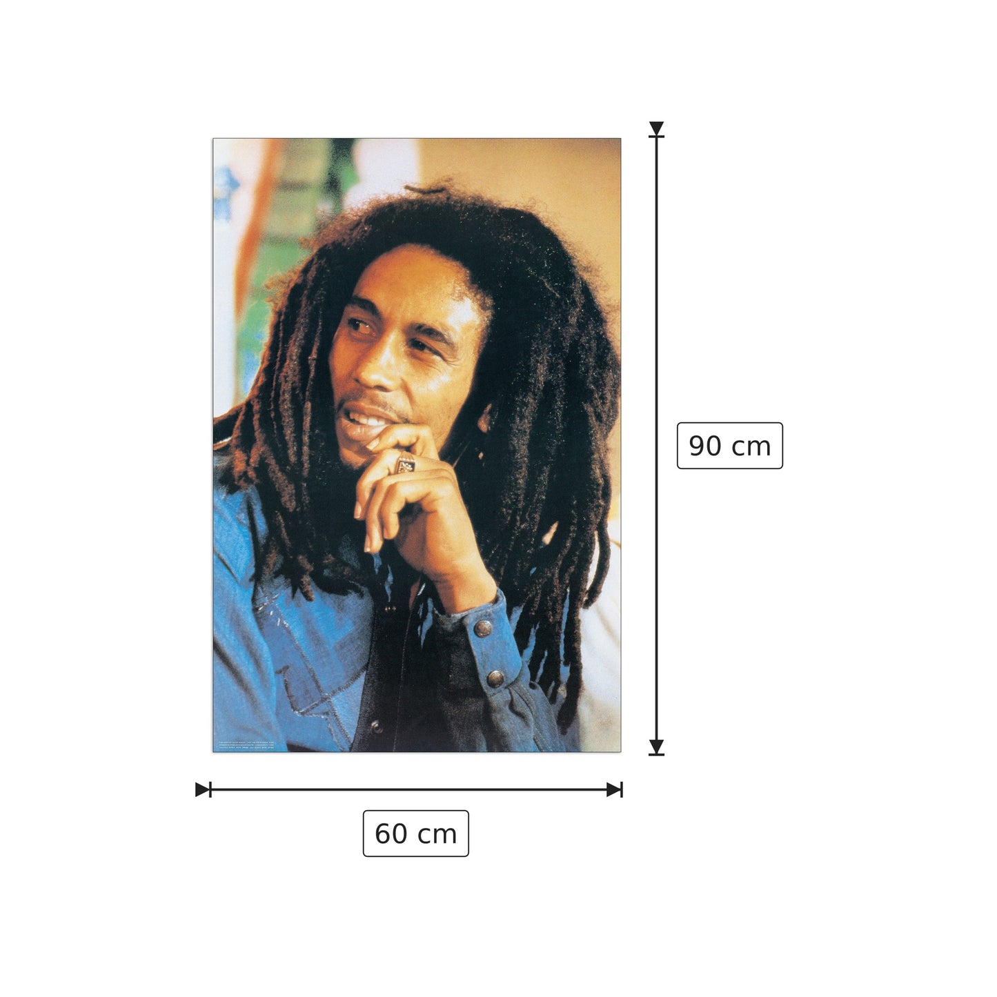 Bob Marley - BOB MARLEY - cm 60x90 - Pannello in MDF