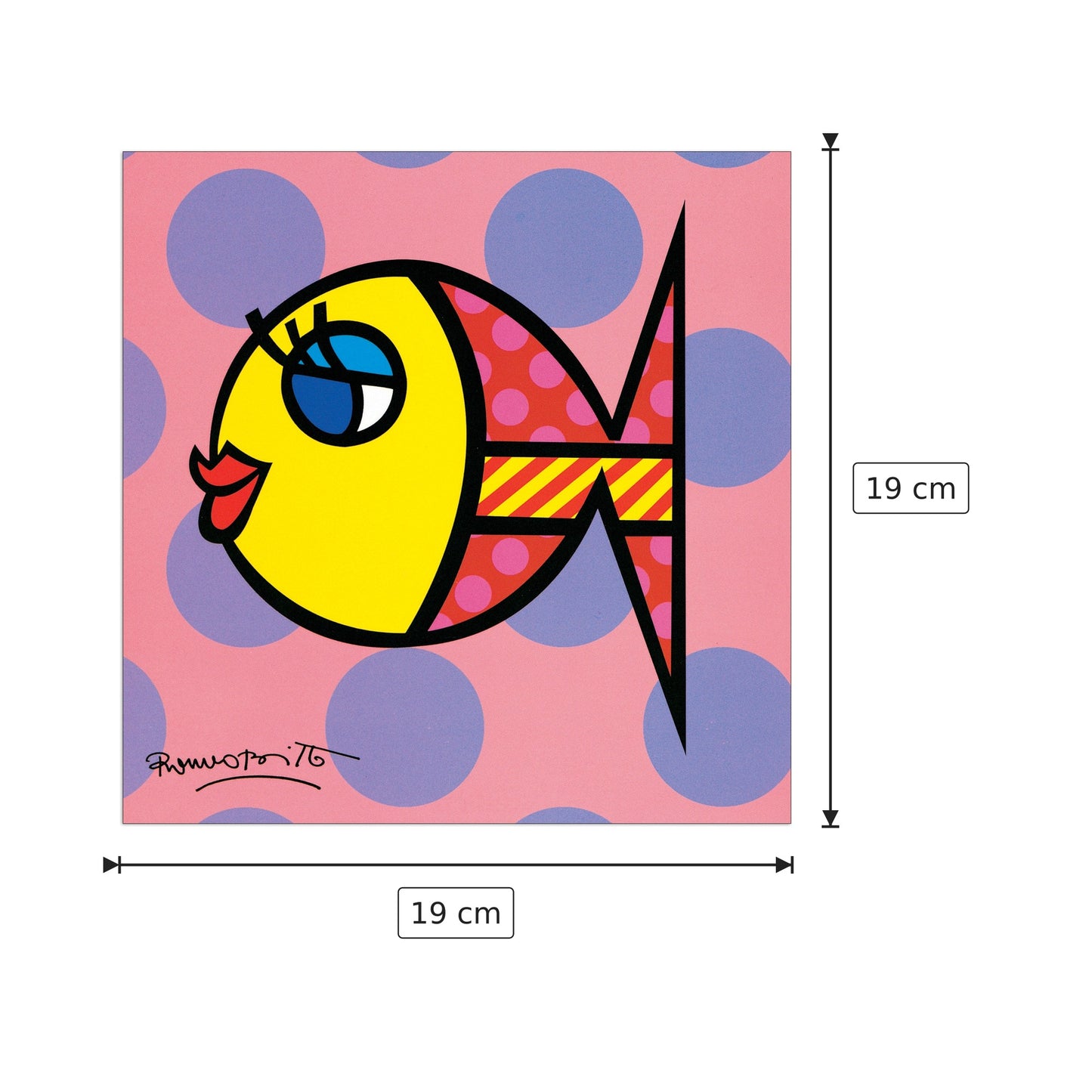 Dotty Fish - BRITTO - cm 19x19 - Pannello in MDF