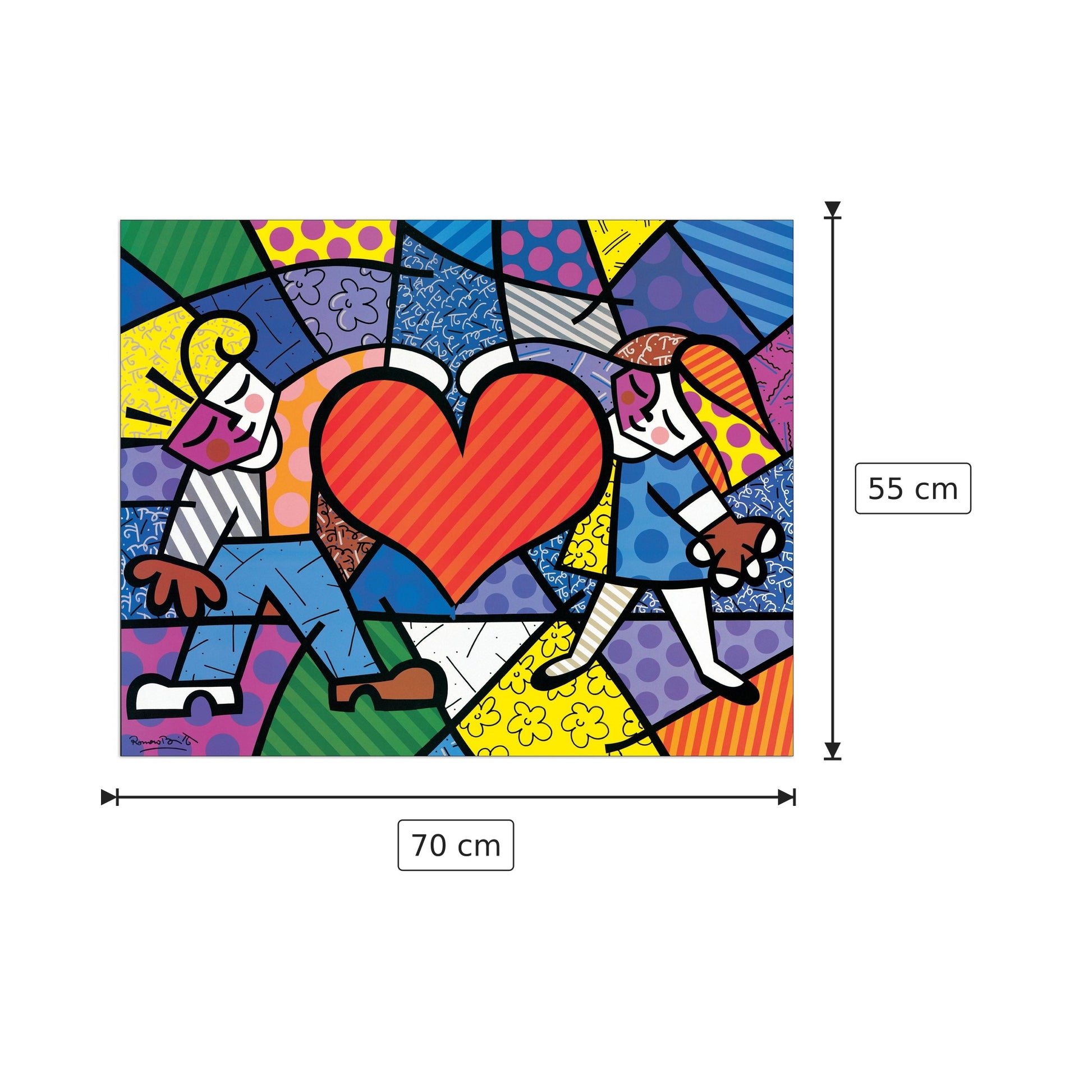 Heart Kids - BRITTO - cm 70x55 - Pannello in MDF