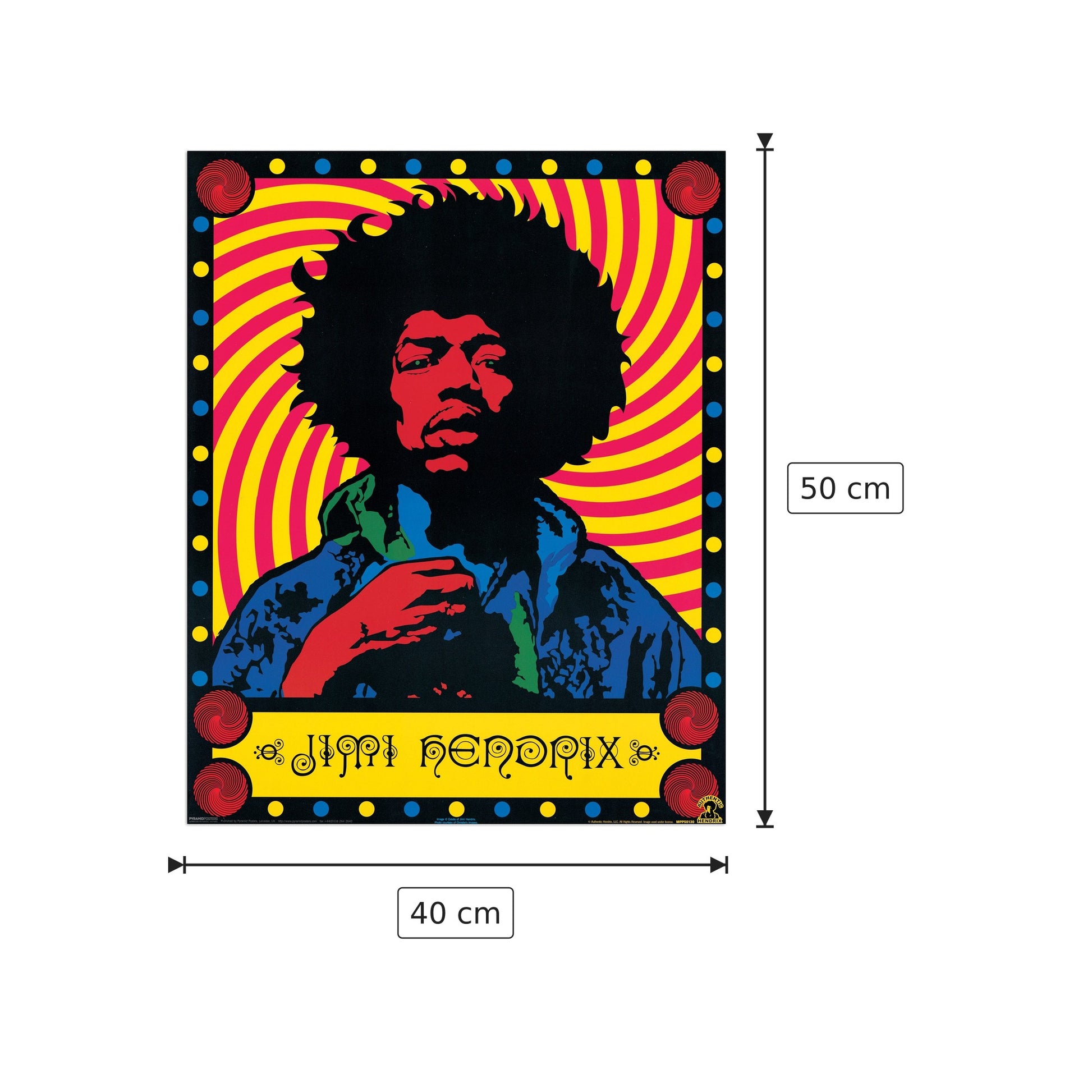 Jimi Hendrix - NULL - cm 40x50 - Pannello in MDF