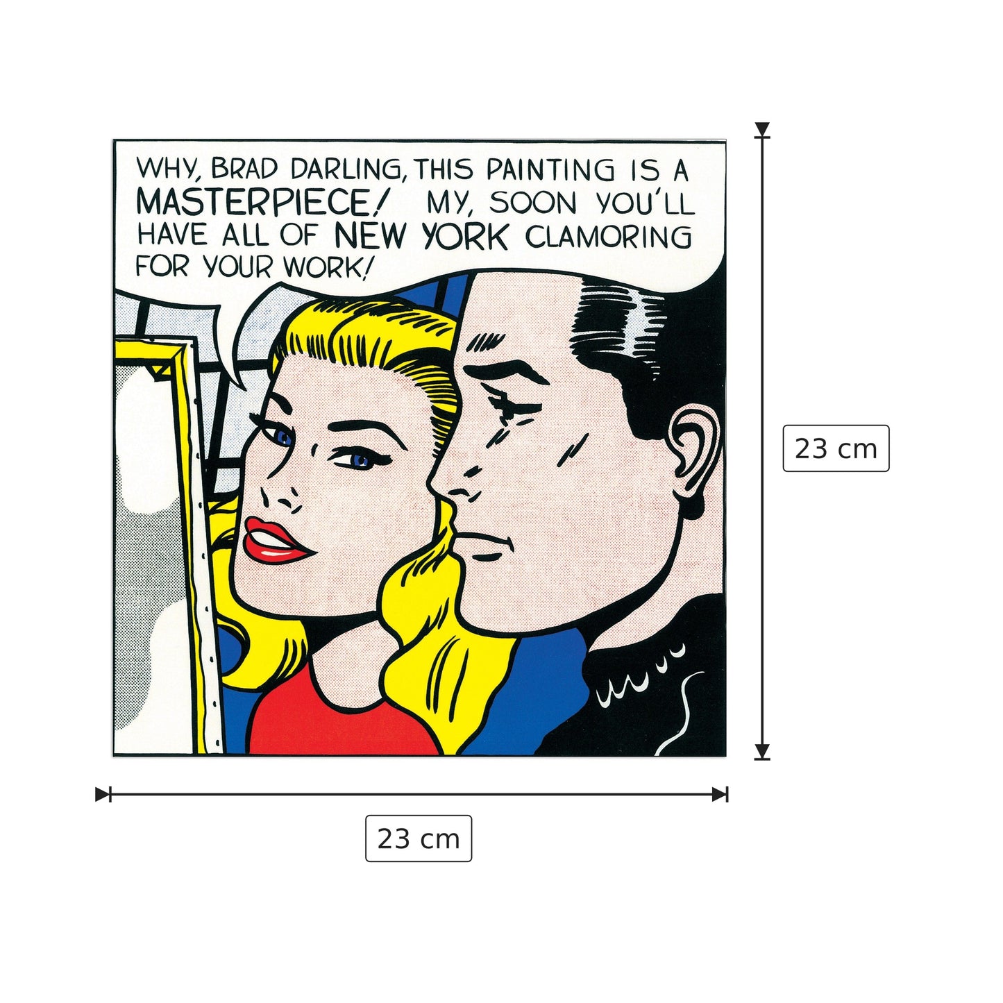 Capolavoro - LICHTENSTEIN - cm 23x23 - Pannello in MDF