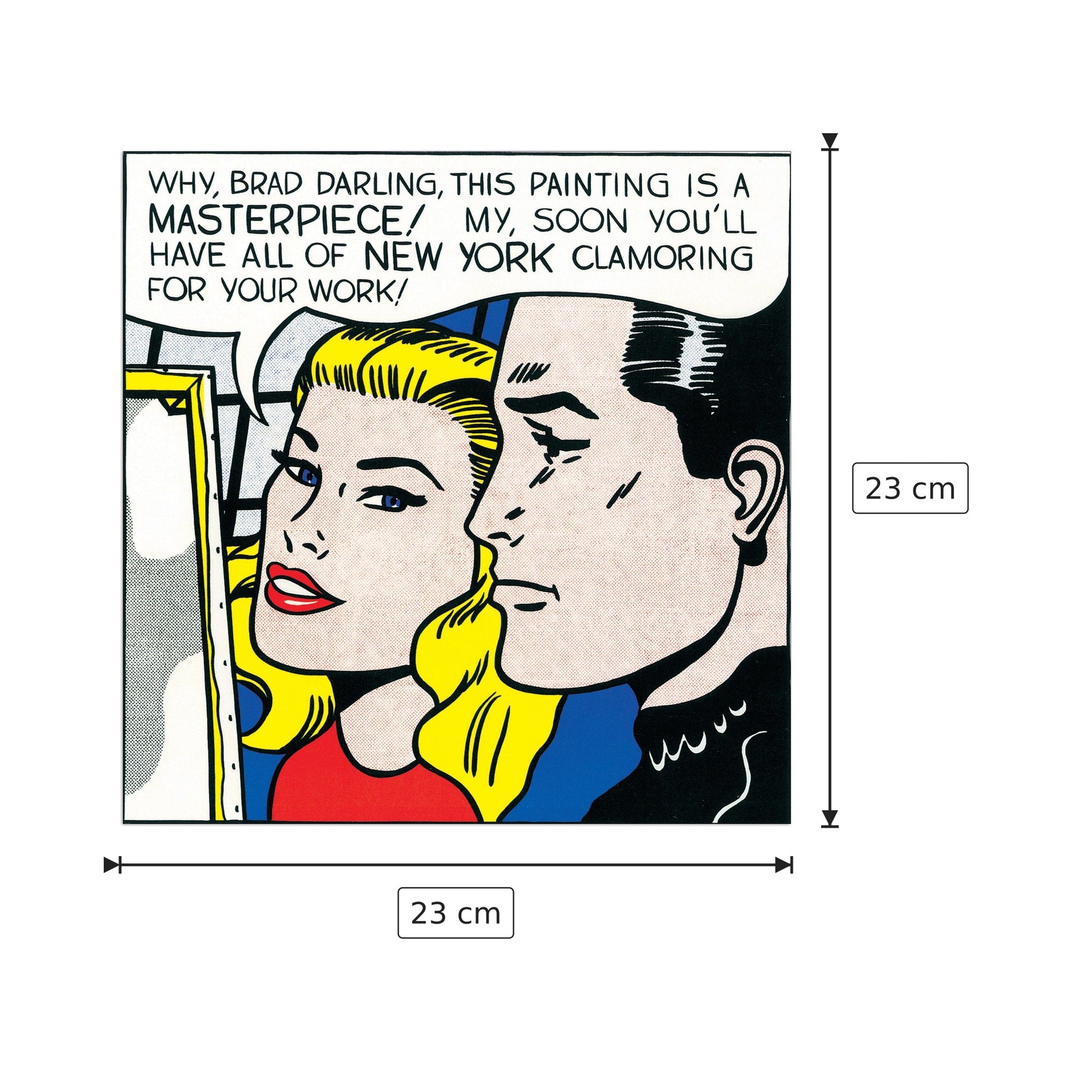 Capolavoro - LICHTENSTEIN - cm 23x23 - Pannello in MDF