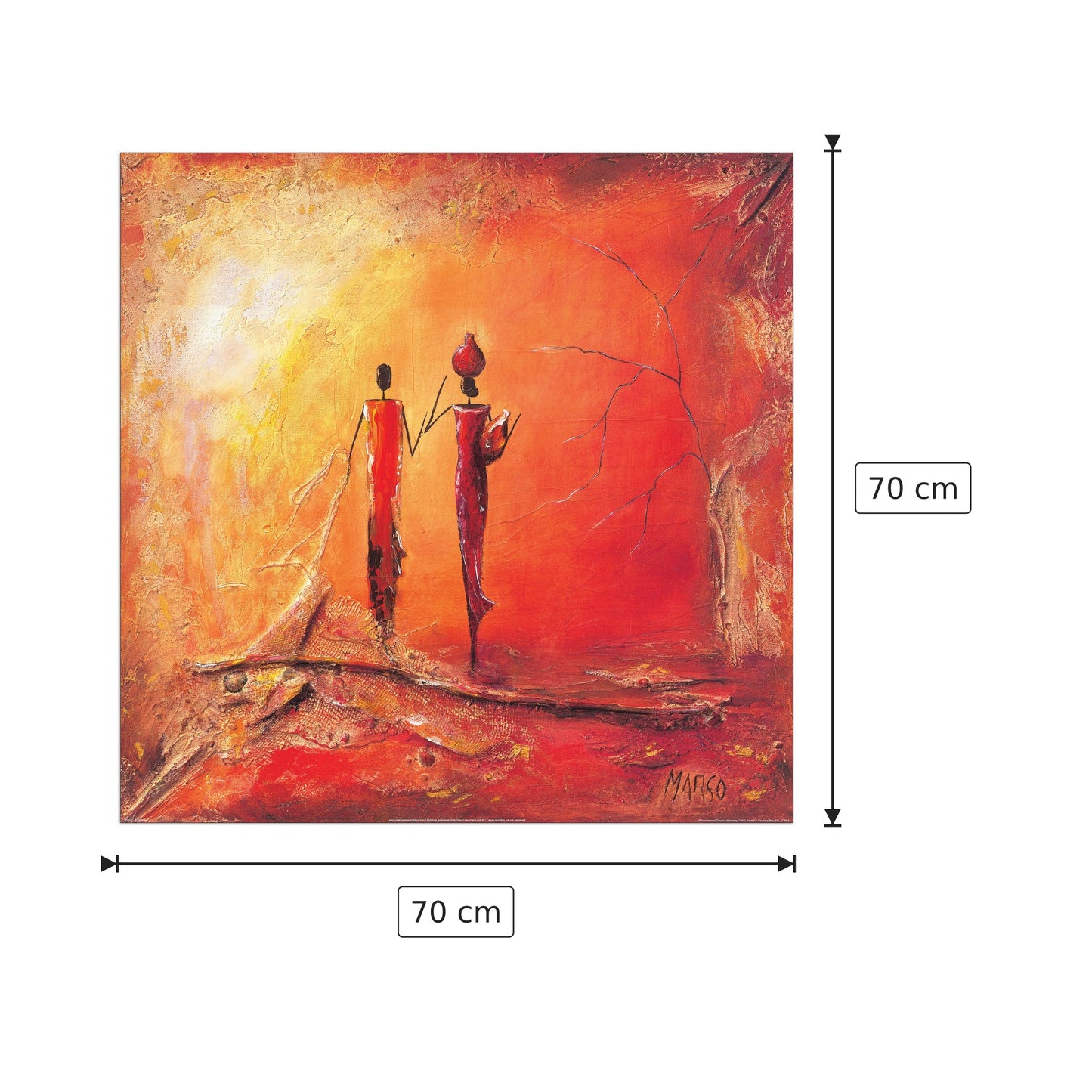 All'alba - MARSO - cm 70x70 - Pannello in MDF