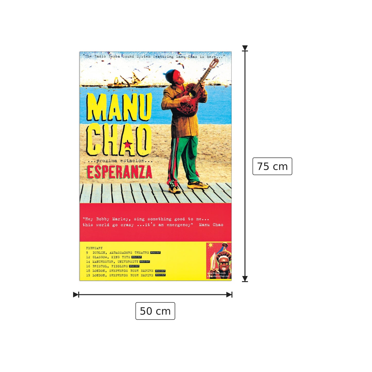 Manu Chao - NULL - cm 50x75 - Pannello in MDF
